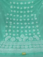 Green Hand Worked Geometric Material